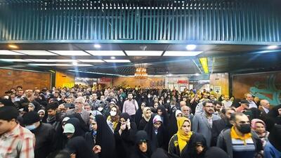 ادامه خدمات مترو تهران به عزاداران تشییع شهدای خدمت