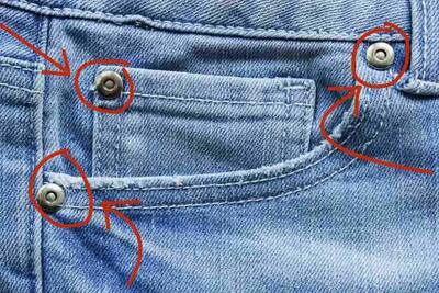 علت وجود ۶ دکمه فلزی کوچک در شلوار‌ جین چیست ؟