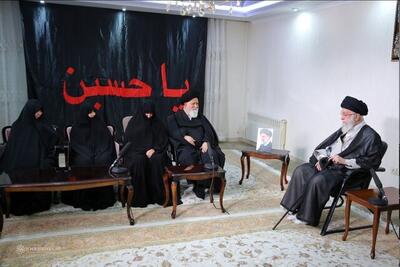 ببینید / تصاویری از دیدار و گفتگوی رهبر انقلاب با خانواده رئیسی