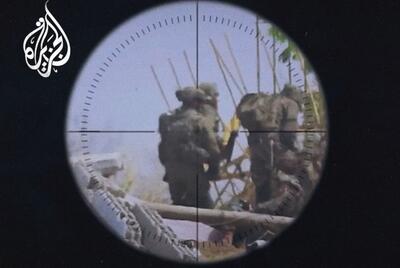 (ویدئو)‌ شکار سه سرباز اسرائیلی توسط تک‌تیرانداز مقاومت