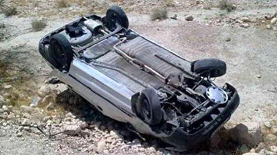 سقوط زوج جوان با خودرو سواری درون دره