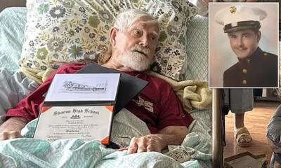 یک کهنه سرباز 98 ساله بالاخره پس از 8 دهه مدرک دیپلمش را گرفت - روزیاتو