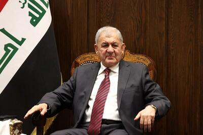 (تصویر) رئیس‌جمهور و نخست‌وزیران پیشین عراق در مراسم ترحیم رئیس جمهور