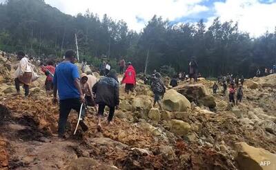 مدفون شدن ۳۰۰ نفر در «پاپوآ گینه نو» در پی رانش زمین