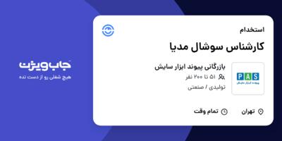 استخدام کارشناس سوشال مدیا در بازرگانی پیوند ابزار سایش