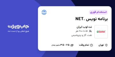 استخدام برنامه نویس .NET در نت لوب ایران