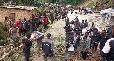 رانش زمین بیش از ۳۰۰ نفر را در پاپوآ گینه نو مدفون کرد/ ویدئو