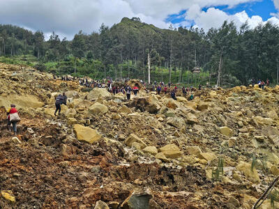 مدفون شدن 300 نفر در رانش زمین در پاپوآ گینه نو