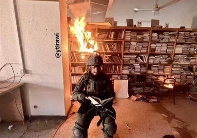 اشغالگران صهیونیست کتابخانه دانشگاه الاقصی را آتش زدند - تسنیم