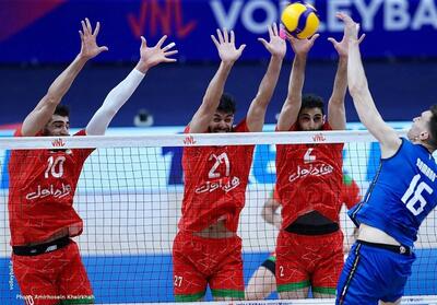شکست سریع و قابل پیش‌بینی والیبال ایران مقابل ایتالیا - تسنیم