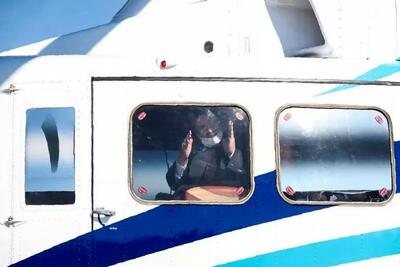 آخین عکس رئیس جمهور شهید از داخل بالگرد/ خداحافظی رئیسی برای همیشه