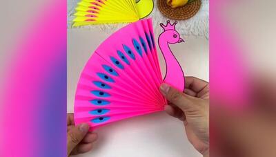 ساخت طاووس کاغذی: شما هم برای فرزندتان درست کنید (فیلم)