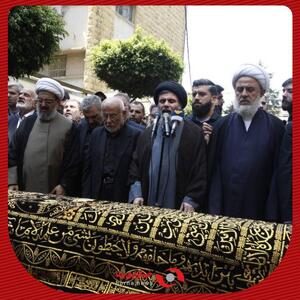 مراسم تشییع پیکر مادر دبیرکل حزب الله در بیروت برگزار شد