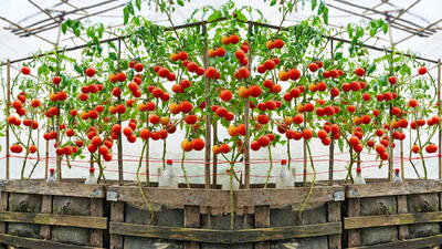 (ویدئو) روشی جالب و کاربردی برای پرورش گوجه فرنگی در منزل