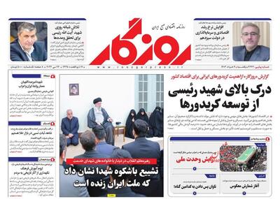 صفحه اول روزنامه های اقتصادی ۶ خرداد ۱۴۰۳