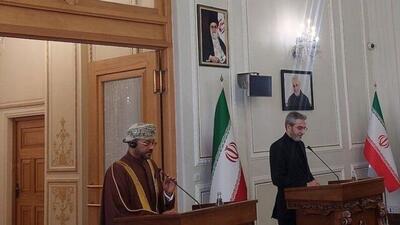 نشست خبری سرپرست دستگاه دیپلماسی و وزیر خارجه عمان/ باقری: اراده ما عدم گسست در پیوند دوستانه با همسایگان است