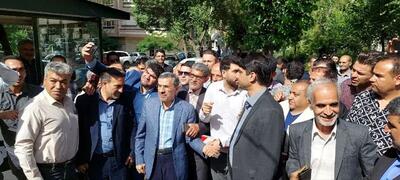 فیلم امروز عاشقان و دعاگویان احمدی نژاد در میدان نارمک