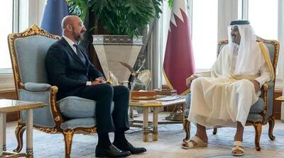 گفت‌وگوی تلفنی امیر قطر و رئیس شورای اروپا درباره تحولات غزه