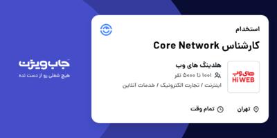 استخدام کارشناس Core Network در هلدینگ های وب
