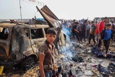 اسرائیل بار دیگر چادر‌های آوارگان در غرب رفح را بمباران کرد