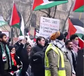 تظاهرات ضدصهیونیستی در پاریس + فیلم