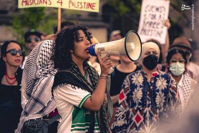 عکس/ اعلام همبستگی دانشجویان دانشگاه تورنتو با غزه