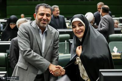 دست دادن دو نماینده زن و مرد در مجلس