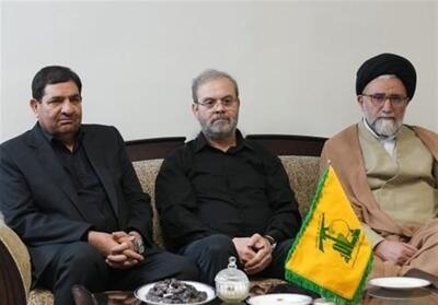 حضور مخبر در دفتر حزب‌الله برای تسلیت درگذشت والده نصرالله - تسنیم
