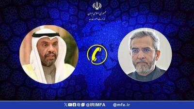 رایزنی علی باقری با وزیر خارجه کویت
