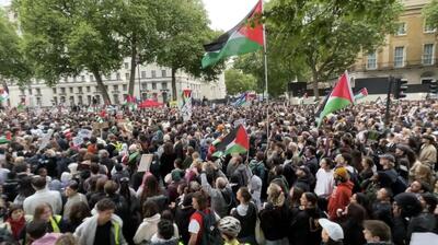 تظاهرات گسترده لندنی‌ها در حمایت از فلسطین
