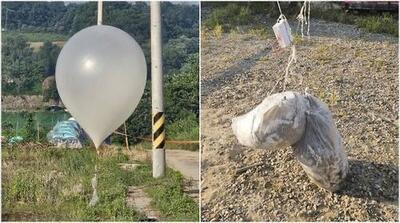 ببینید/ کره‌شمالی بالن‌های پر از زباله رو به سمت کره‌جنوبی روانه کرد