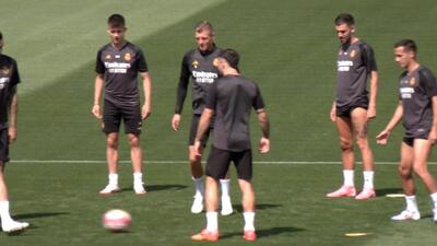 تمرینات آماده سازی بازیکنان رئال مادرید برای فینال لیگ قهرمانان اروپا