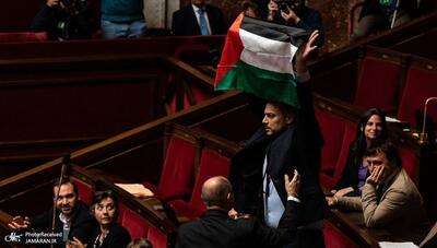 نماینده پارلمان فرانسه به خاطر فلسطین محروم شد، اما با آهنگ فلسطینی رقصید! + فیلم