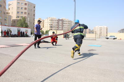 برگزاری مسابقات عملیات ورزشی آتش‌نشانان بندرعباس با قهرمانی ایستگاه شماره ۹