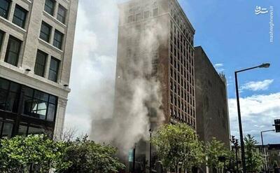 فیلم/ لحظه انفجار ساختمان چیس‌بانک آمریکا