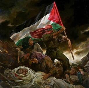 نقاشی جدید حسن روح‌الامین در حمایت از مردم مظلوم فلسطین