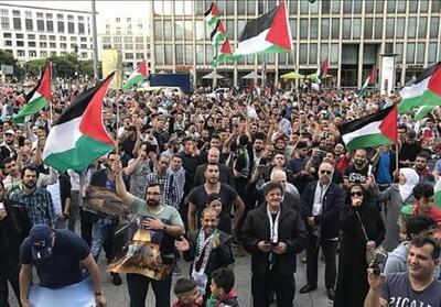 اعتراض به جنایات رژیم اشغالگر در غزه- فیلم رسانه ها تسنیم | Tasnim