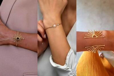 درخشش خورشید بر دستان شما: زیباترین مدل های دستبند طرح خورشید