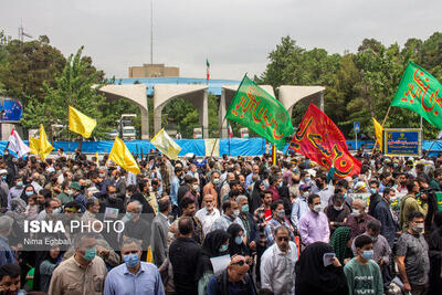 راهپیمایی نمازگزاران در محکومیت جنایات صهیونیست‌ها در رفح