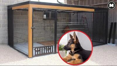 (ویدئو) نحوه ساخت یک لانه مدرن برای سگ نگهبان در حیاط خانه