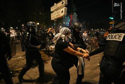 فیلم/ خشونت شدید پلیس فرانسه علیه حامیان فلسطین