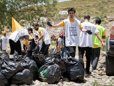 پاکسازی محیط زیست توسط گروه طموزی با حمایت پرژک