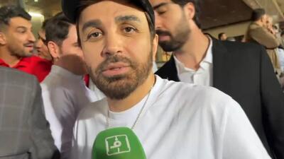 اختصاصی/ مصاحبه علی لهراسبی خواننده پرسپولیسی پس از برتری پرسپولیس مقابل مس و قهرمانی در لیگ برتر