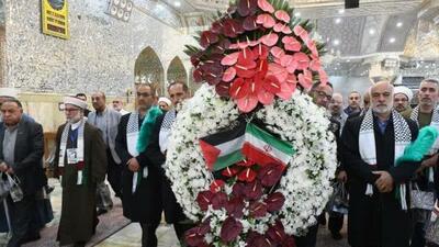 مسوولان دفاتر حماس و جهاد اسلامی به شهید خدمت ادای احترام کردند