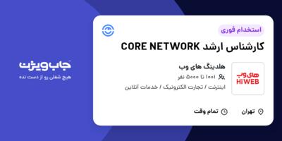 استخدام کارشناس ارشد CORE NETWORK در هلدینگ های وب