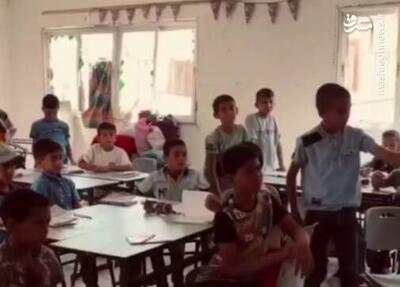 فیلم/ ابتکاری برای آموزش کودکان بازمانده از تحصیل در غزه