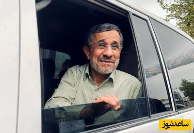 اولین عکس از چهره در فکر فرو رفته محمود احمدی نژاد در راه وزارت کشور برای ثبت نام در انتخابات