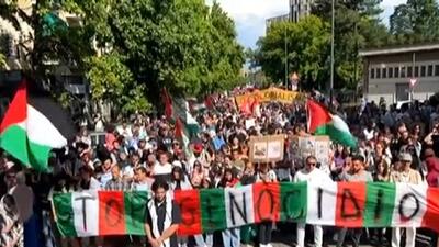 اعتراض ایتالیایی‌ها به جنایات رژیم صهیونیستی در غزه + فیلم