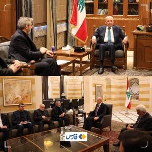 علی باقری با نخست‌وزیر و رئیس مجلس لبنان دیدار و گفت‌وگو کرد +عکس