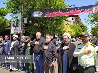 دسته سوگواری مرزنشینان آستارا در سوگ امام خمینی (ره)‎ + تصاویر